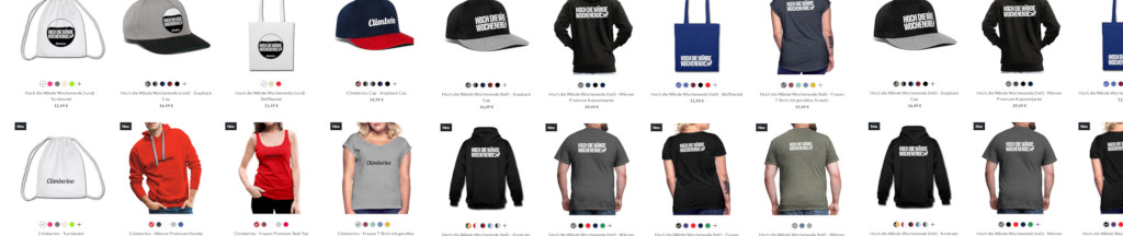 Hoch die Wände Wochenende Shop